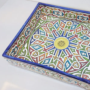 Moroccan NAIMA Hand-Painted Square or Rectangular Bathroom Sink