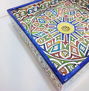 Moroccan NAIMA Hand-Painted Square or Rectangular Bathroom Sink