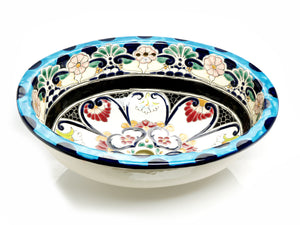 Mexican La Reina Large Drop-In Hand-painted Bathroom Basin - Unique Sinks