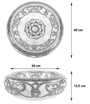 Mexican Calia Round Vessel Hand-painted Bathroom Basin