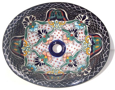 Mexican Turtle Ceramic Talavera Sink- Drop-in Basin - Unique Sinks