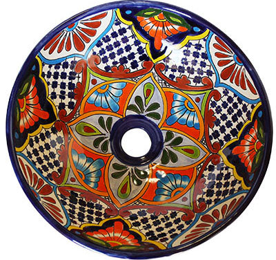 Mexican Azalea Ceramic Talavera Mexican Vessel Sink – Unique Sinks