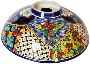 Mexican Small Janitzio  Ceramic Talavera Sink - Vessel Basin - Unique Sinks